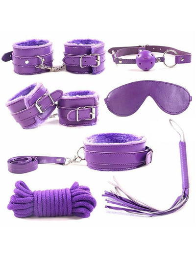Plush bondage kit purple 1
